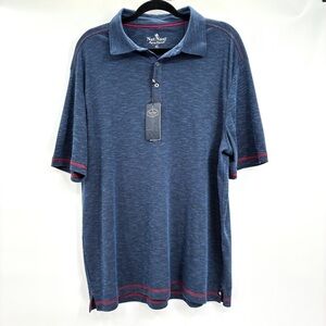 Nat Nast Men’s Preppy Golf Lightweight Polo Shirt Superior Blue XL NEW